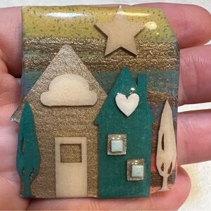 Vintage Pin Brooch House Pins by Lucinda